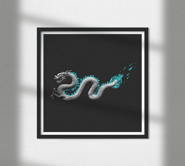 Poisonous Chinese Dragon Statue Poster | Statues of The Vector